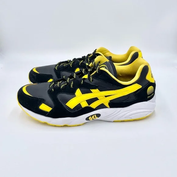 Asics Gel Diablo ‘Welcome To The Dojo’ Sun Logo Yellow Black Sneaker Men’s Sz 10 - Picture 5 of 11